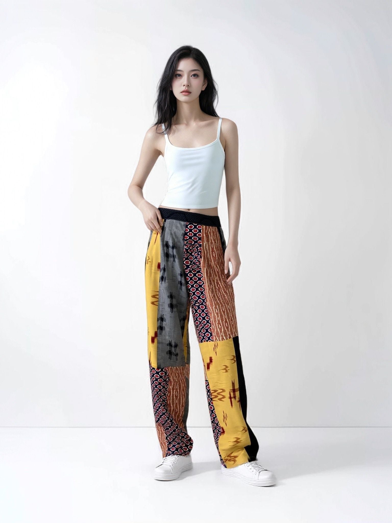 パッチワークパンツ