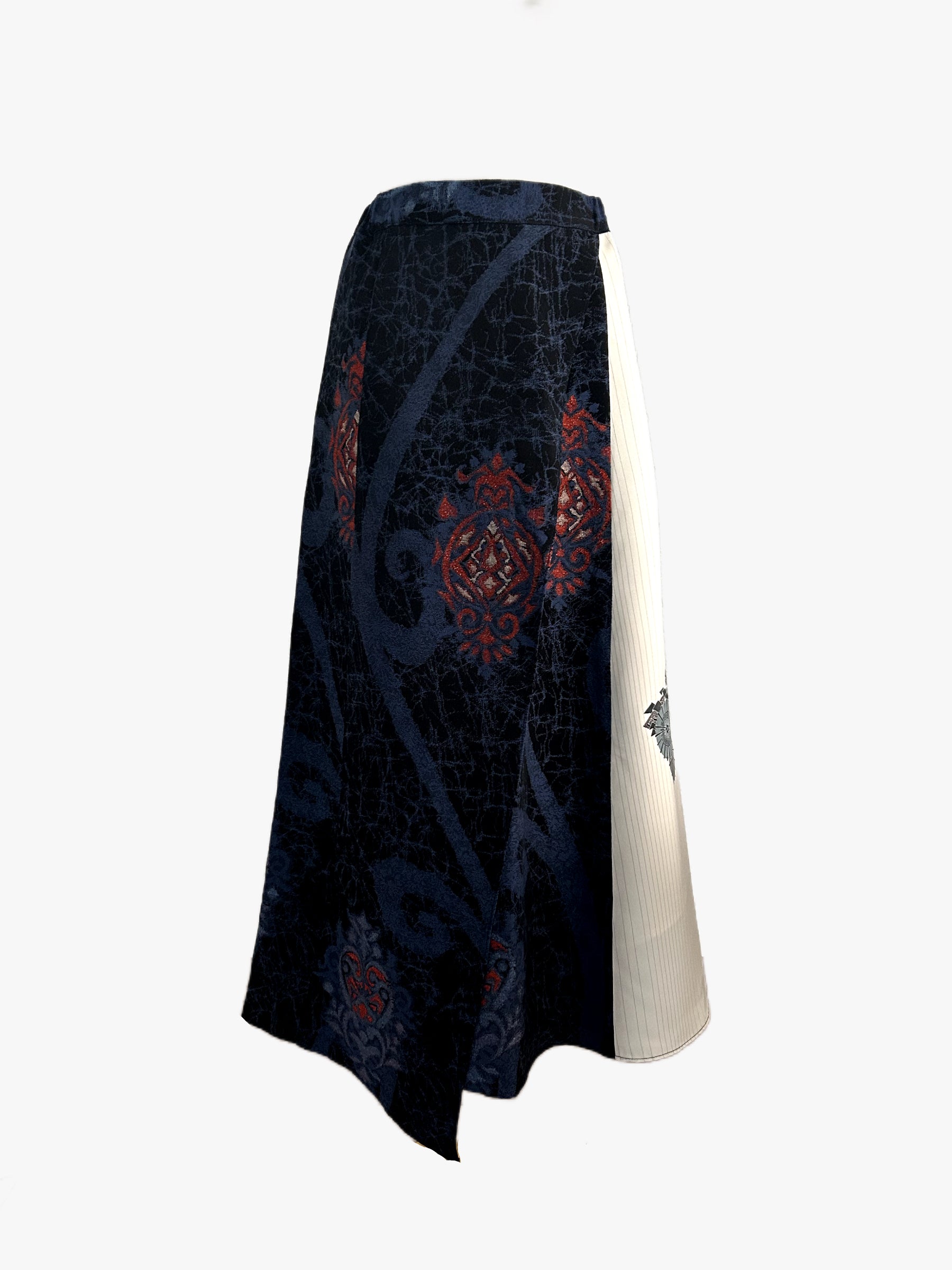 ラップスカート -ネイビー-