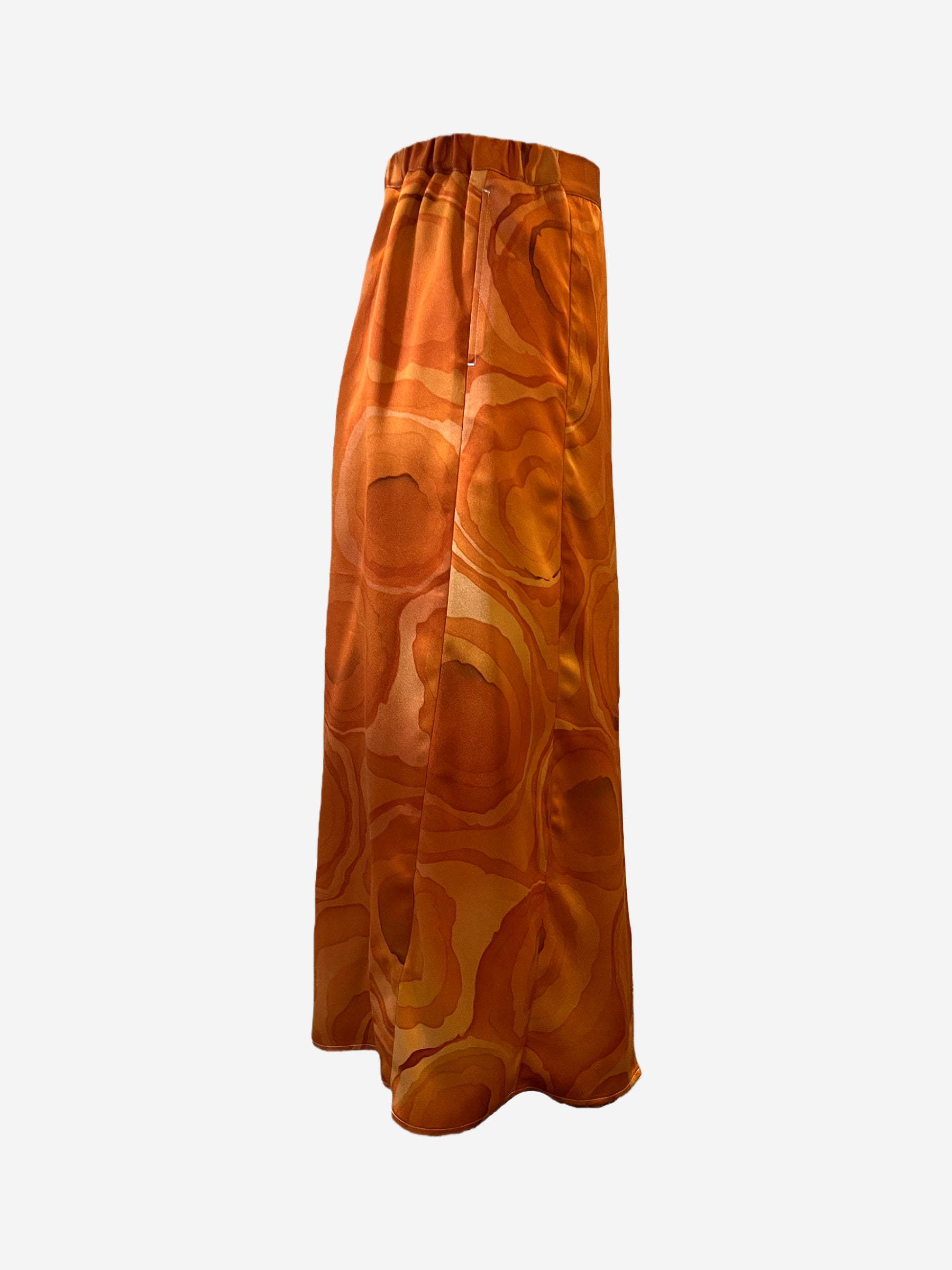 ラップスカート -オレンジ×グリーン-