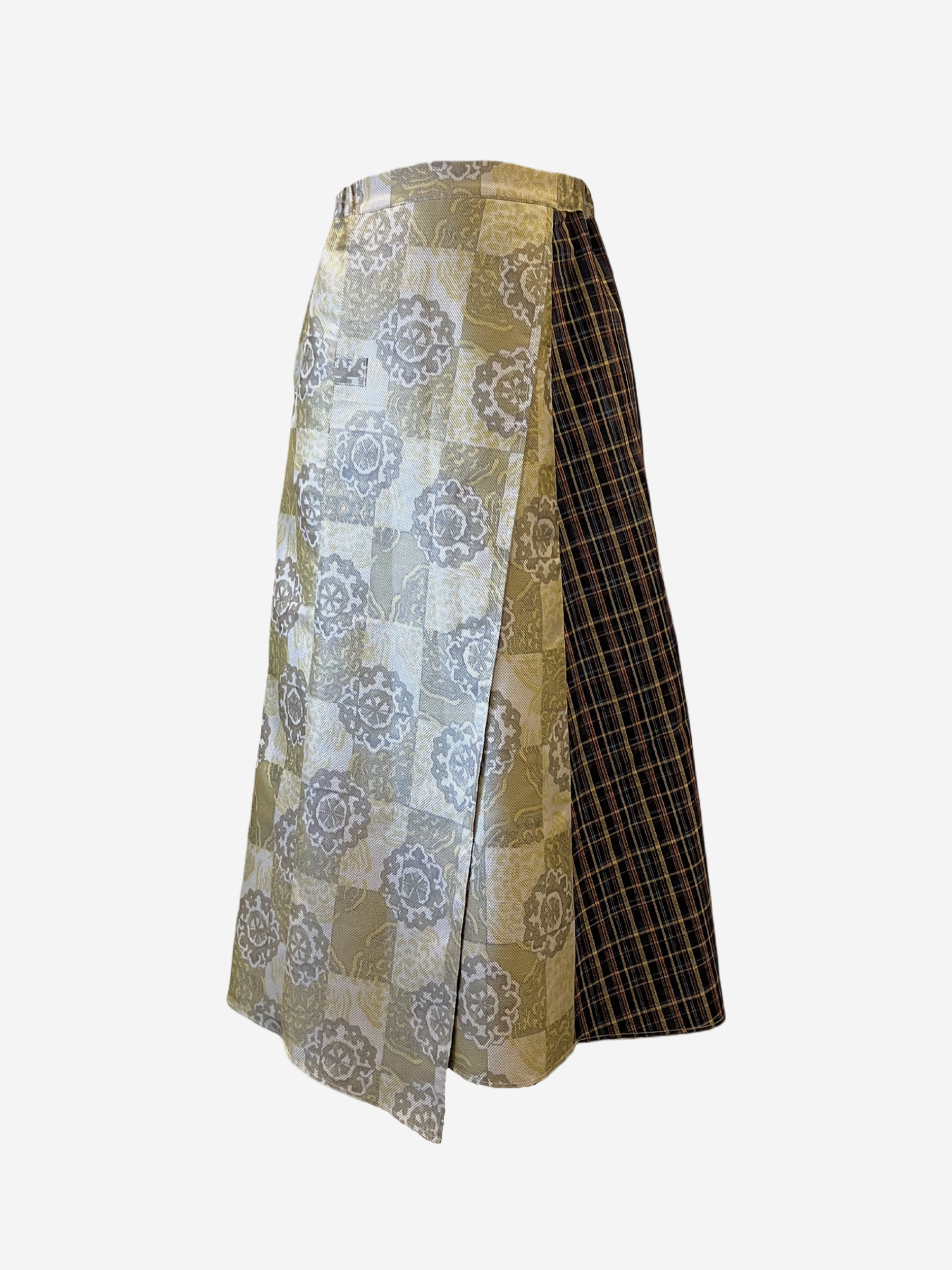 ラップスカート -ゴールド×ネイビー-