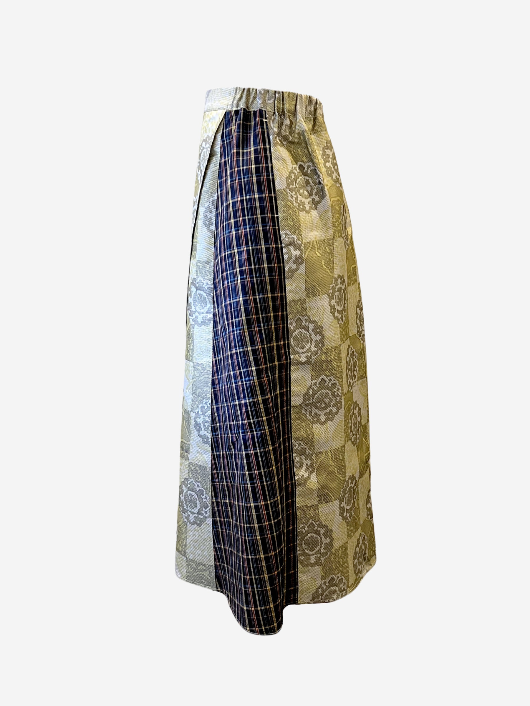 ラップスカート -ゴールド×ネイビー-