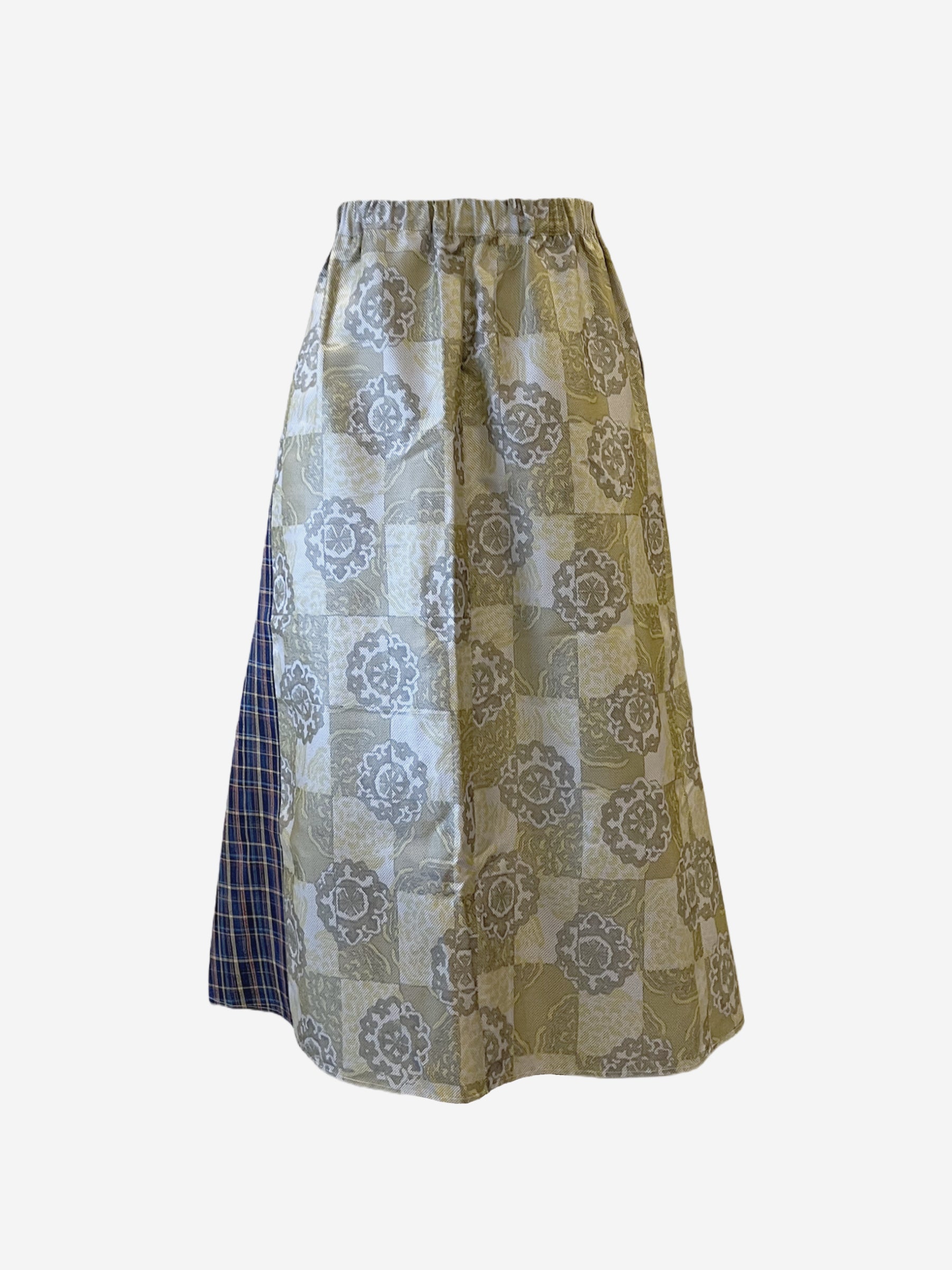 ラップスカート -ゴールド×ネイビー-